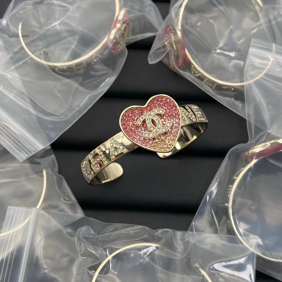 CHANE1 ハートセット ダイヤモンド ブレスレット【50％割引+送料無料】