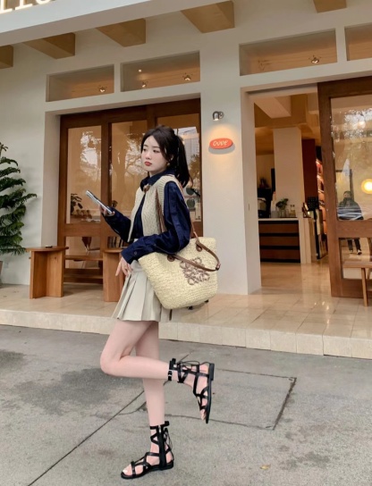 L0WEW 織りショッピングバッグ【50％割引+送料無料】