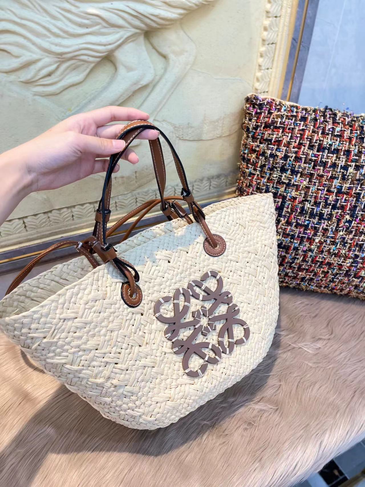 L0WEW 織りショッピングバッグ【50％割引+送料無料】