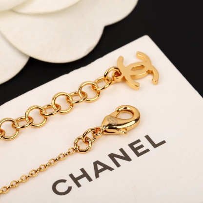 CHANE1 白黒ボタンラウンドエナメルネックレス【50％割引+送料無料】