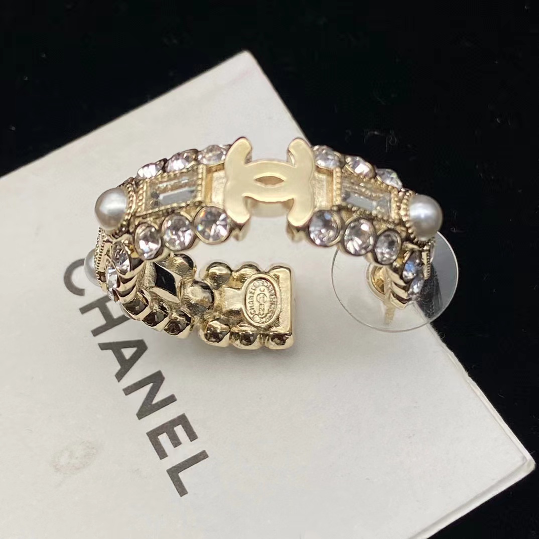 CHANE1 スクエア ダイヤモンド パール イヤリング【50％割引+送料無料】