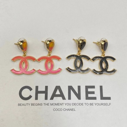 CHANE1 ダブルC スタッドピアス【50％割引+送料無料】