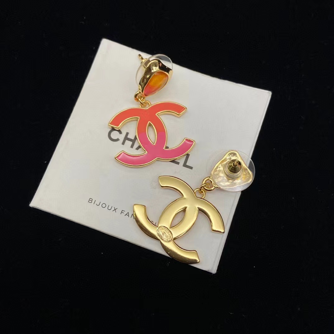 CHANE1 ダブルC スタッドピアス【50％割引+送料無料】