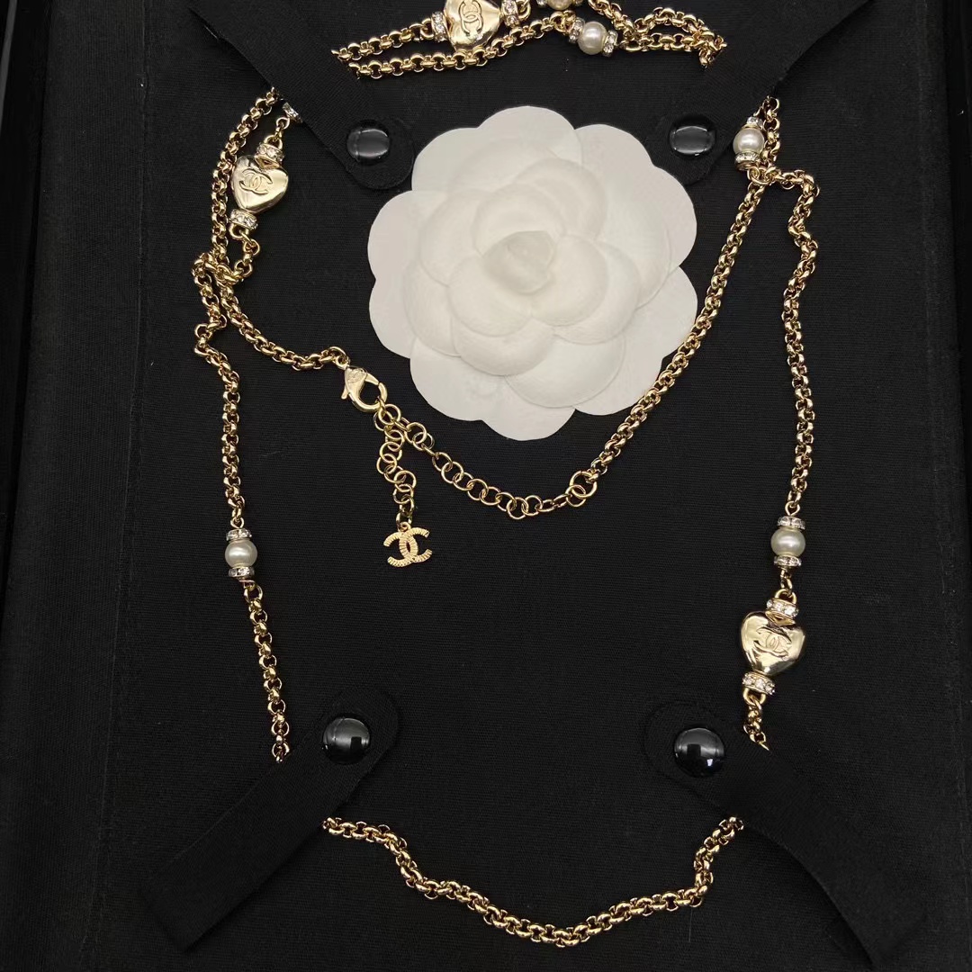 CHANE1 ダブルCパールセーターチェーン【50％割引+送料無料】