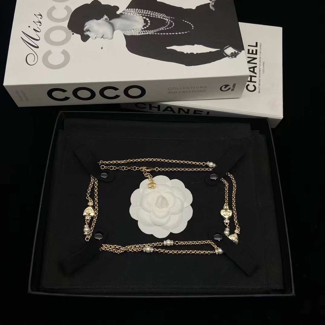 CHANE1 ダブルCパールセーターチェーン【50％割引+送料無料】