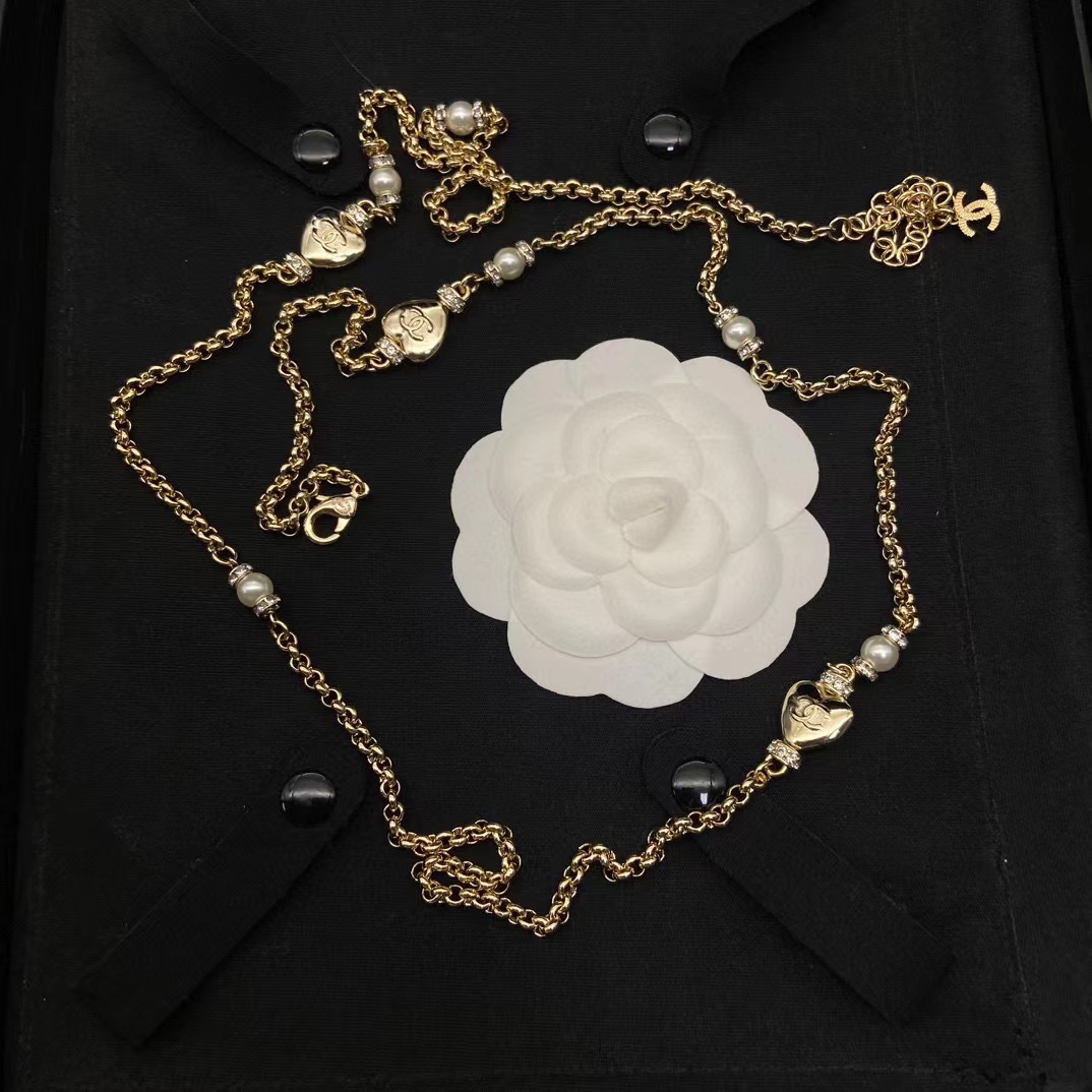 CHANE1 ダブルCパールセーターチェーン【50％割引+送料無料】