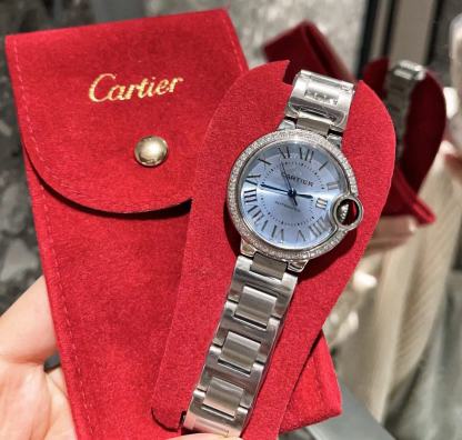 CART1ER 高品質スチールバンドレディースウォッチ 33mm【50％割引+送料無料】