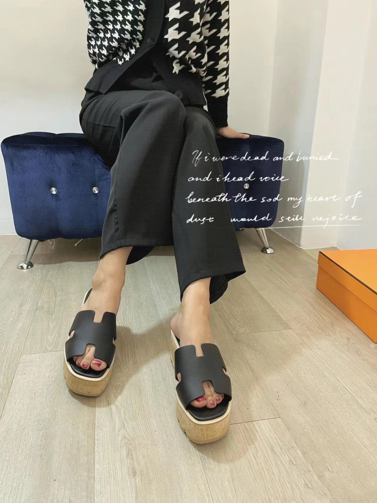 HERME5 高品質プラットフォームスリッパ【50％割引+送料無料】