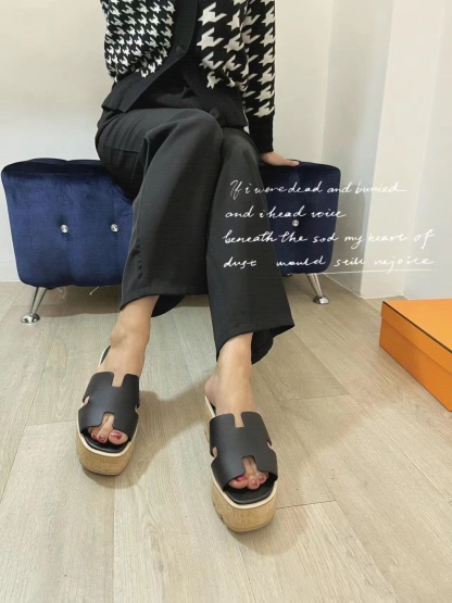 HERME5 高品質プラットフォームスリッパ【50％割引+送料無料】