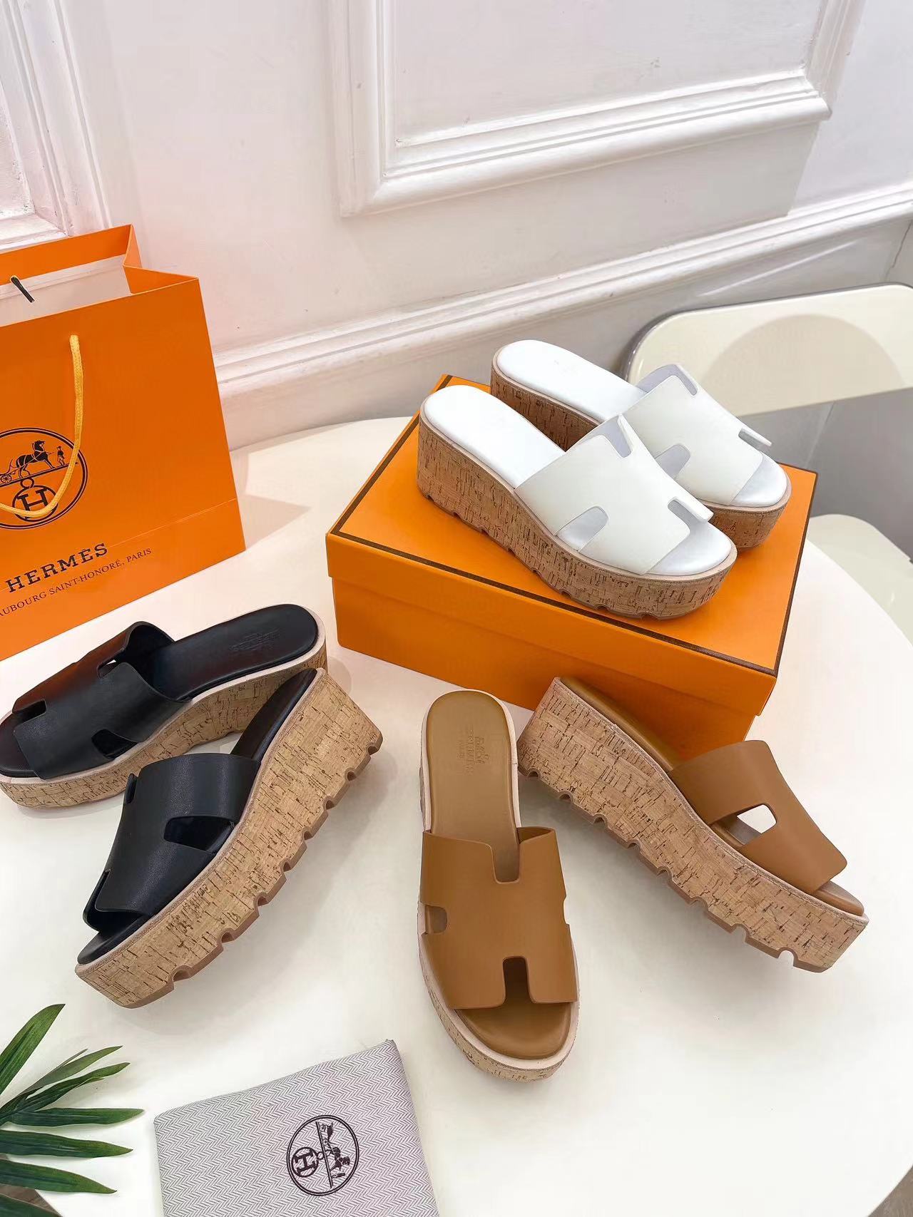 HERME5 高品質プラットフォームスリッパ【50％割引+送料無料】