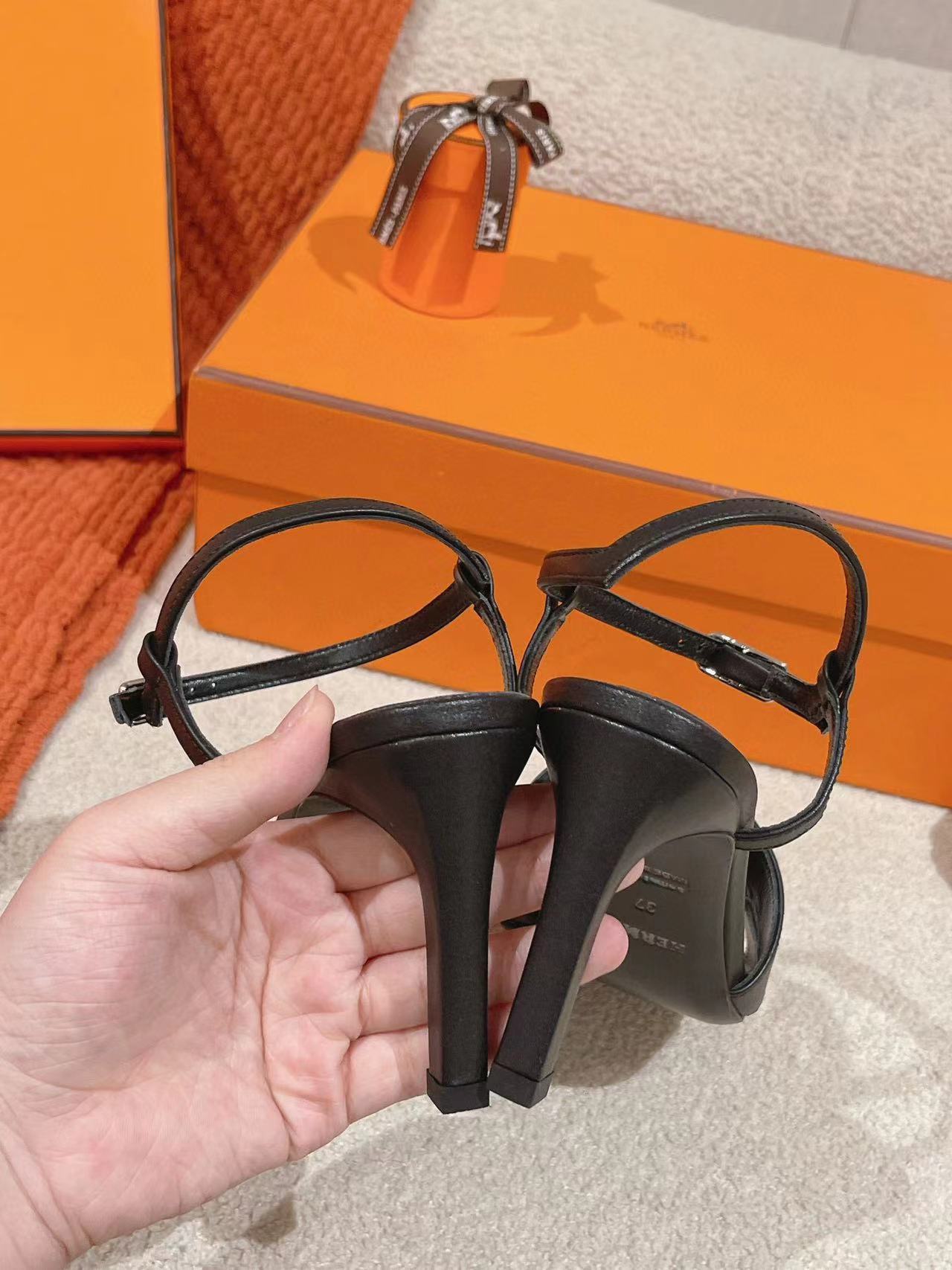 HERME5 高品質シープスキン ハイヒールサンダル【50％割引+送料無料】