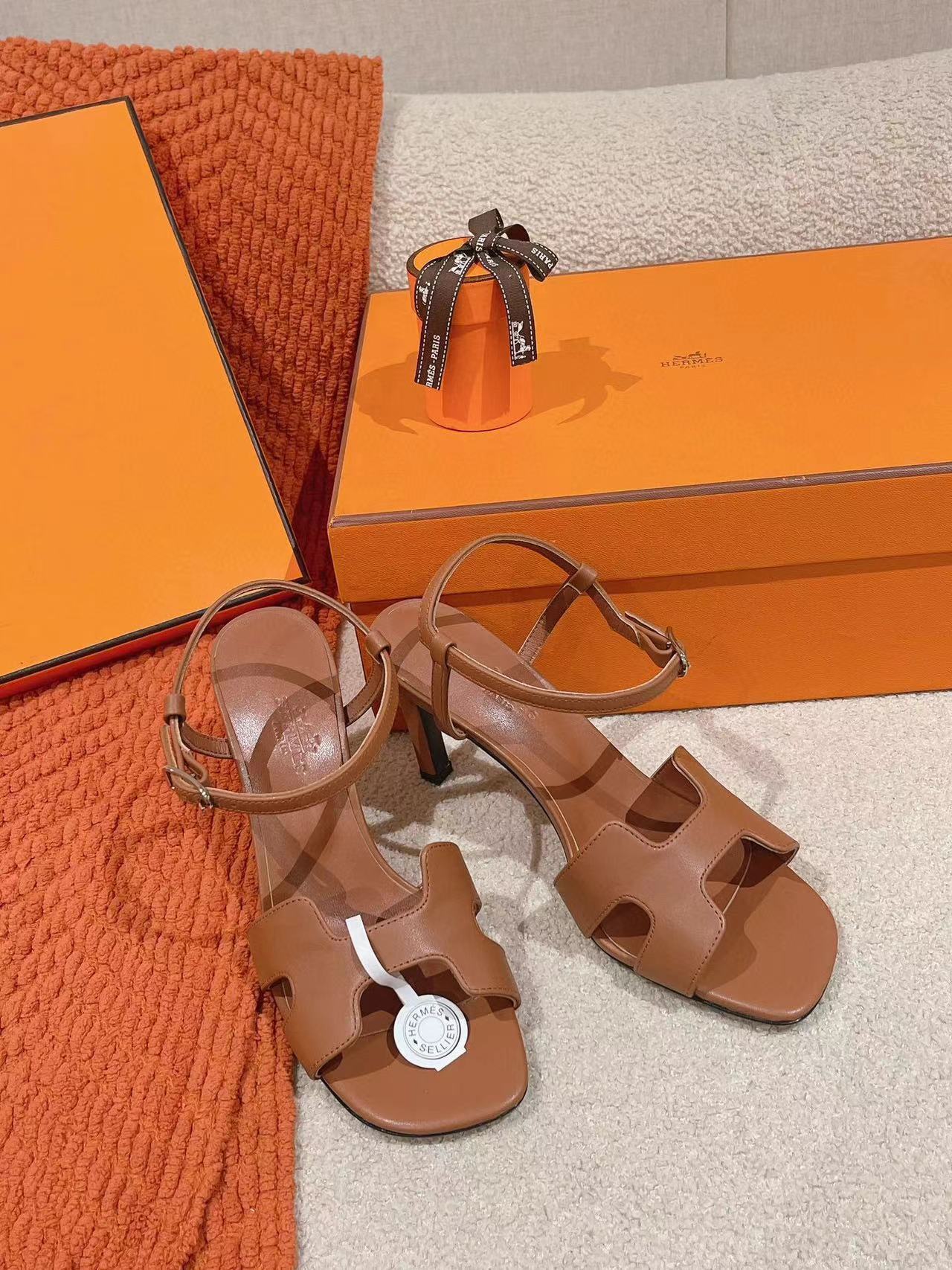 HERME5 高品質シープスキン ハイヒールサンダル【50％割引+送料無料】