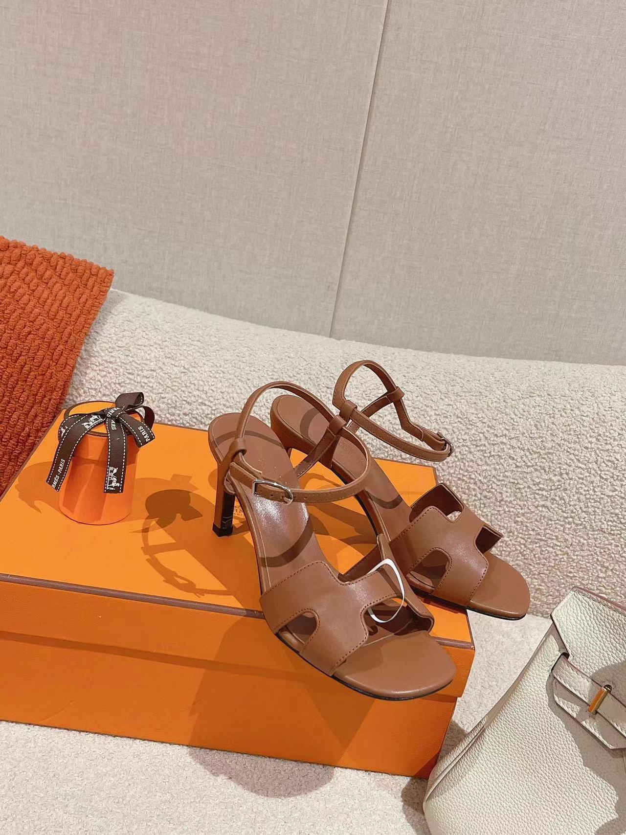 HERME5 高品質シープスキン ハイヒールサンダル【50％割引+送料無料】