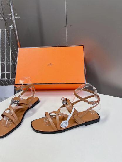 HERME5 高品質Hバックルシープスキンサンダル【50％割引+送料無料】