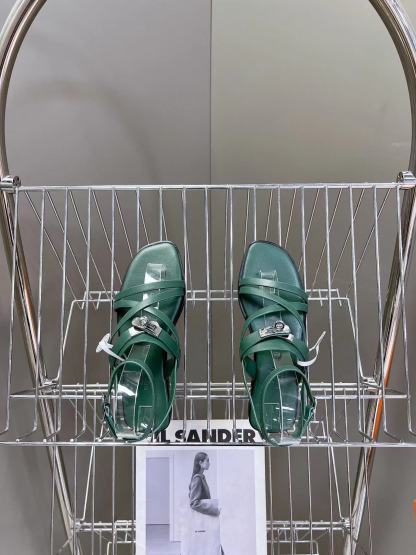 HERME5 高品質Hバックルシープスキンサンダル【50％割引+送料無料】