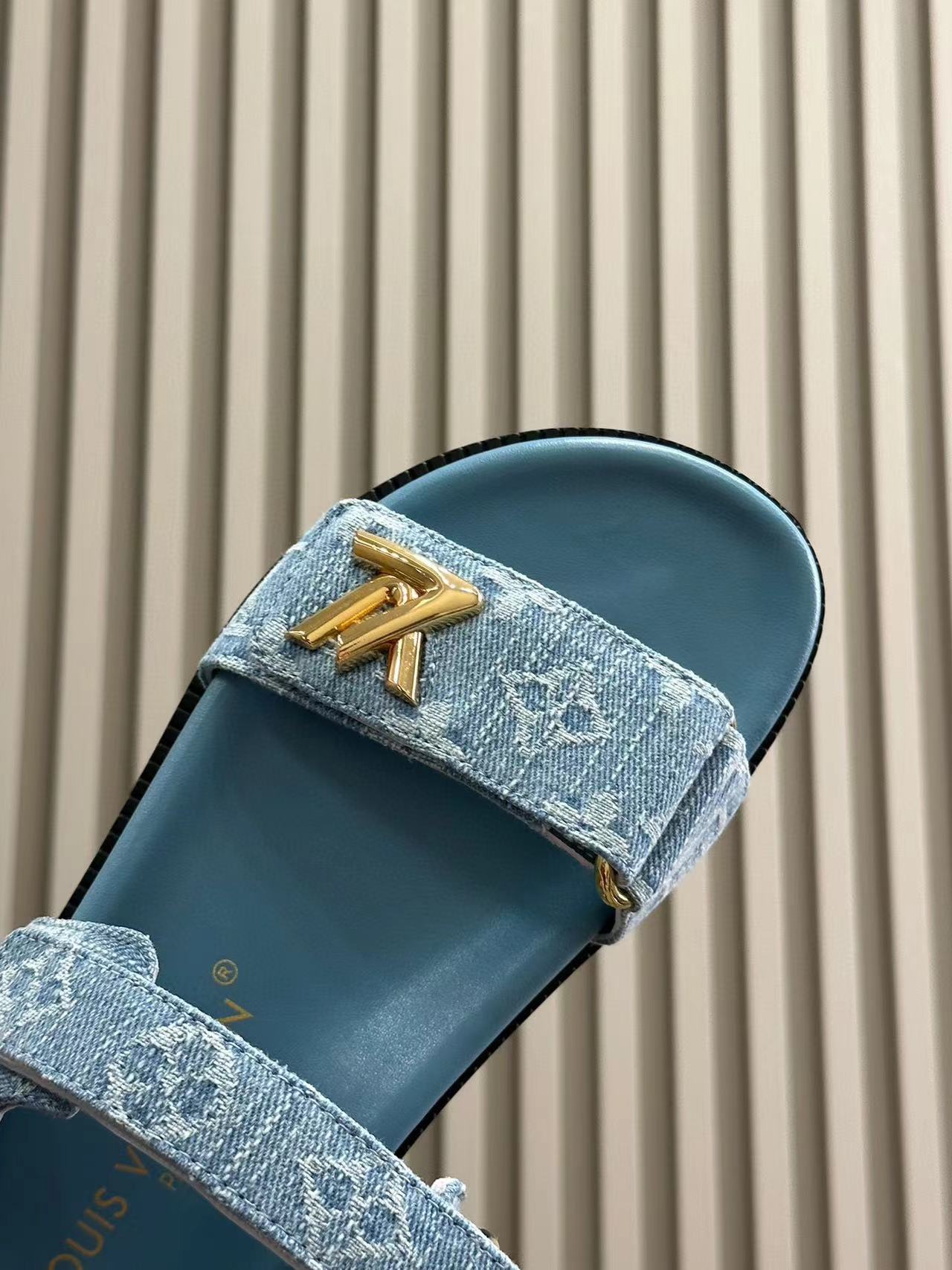LV 高品質ジャガードデニムスリッパ/サンダル【50％割引+送料無料】