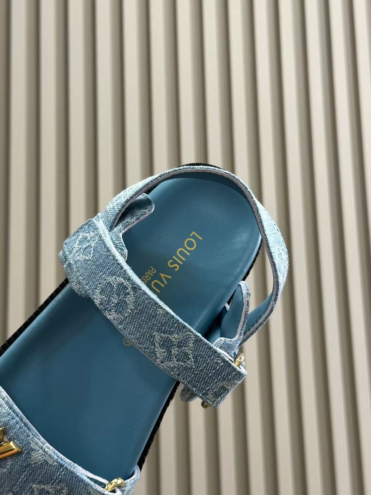 LV 高品質ジャガードデニムスリッパ/サンダル【50％割引+送料無料】