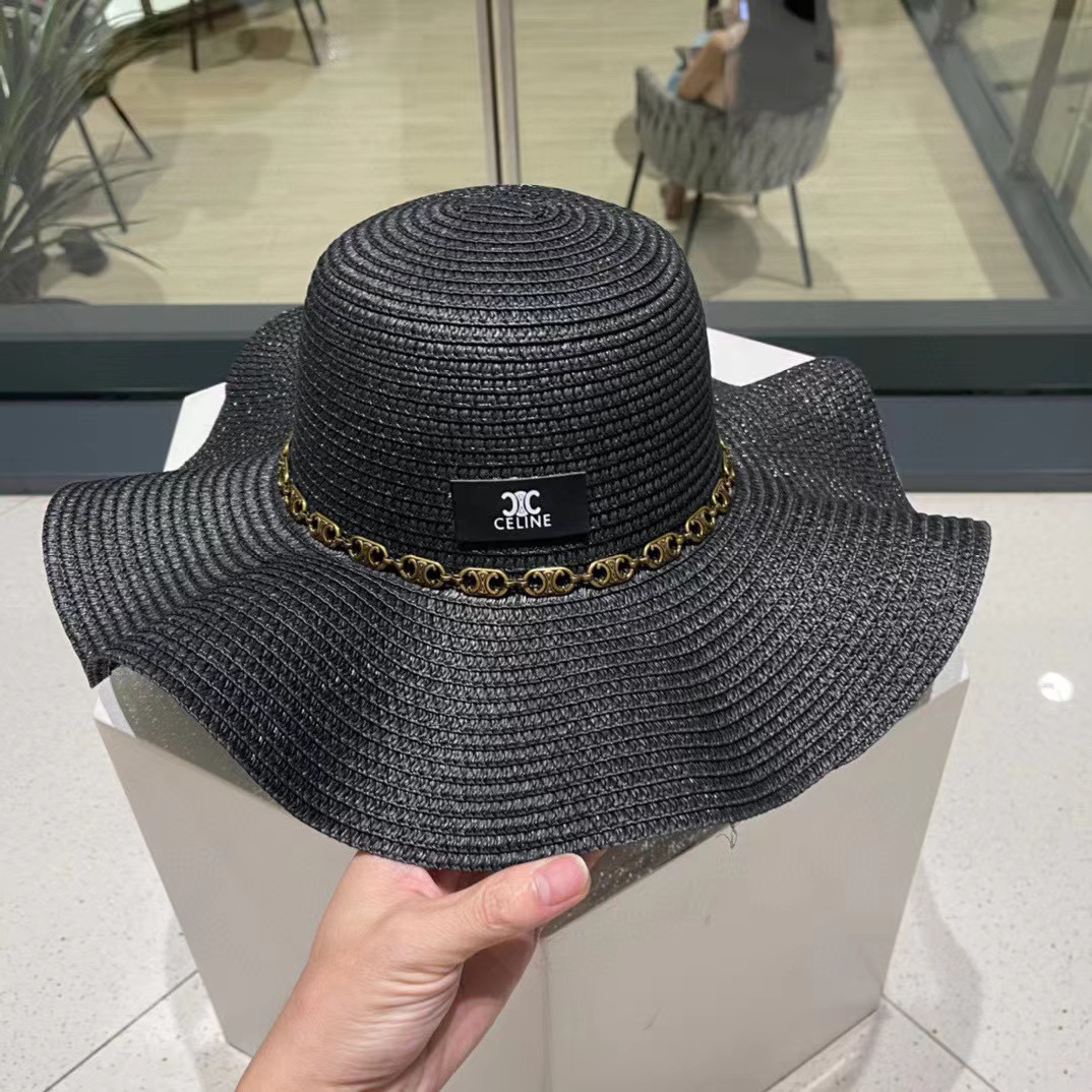 CEL1NE フリル麦わら帽子【50％割引+送料無料】