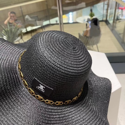 CEL1NE フリル麦わら帽子【50％割引+送料無料】