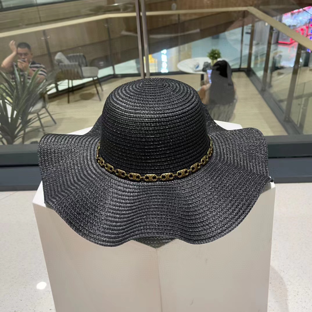 CEL1NE フリル麦わら帽子【50％割引+送料無料】