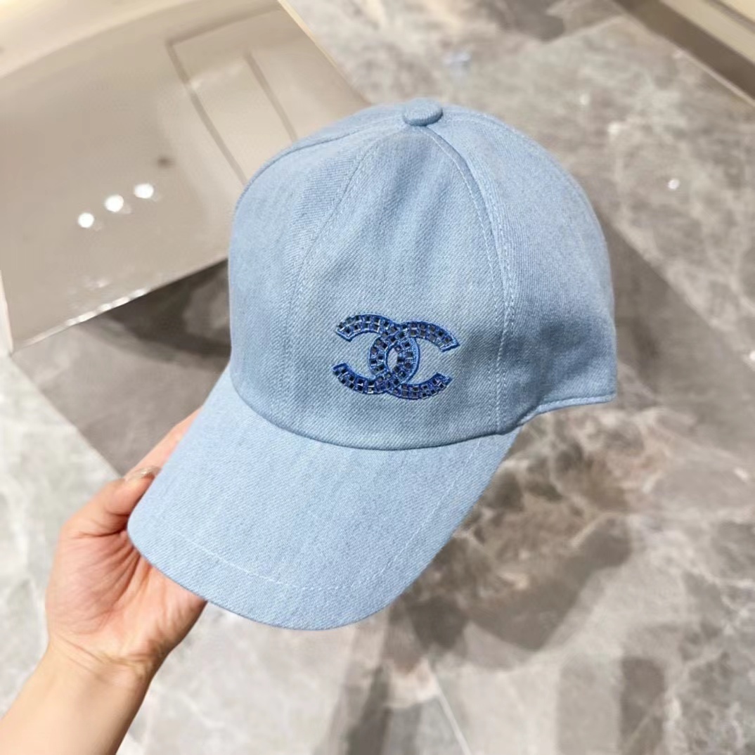 CHANE1 ダブルCロゴ ベースボールキャップ【50％割引+送料無料】