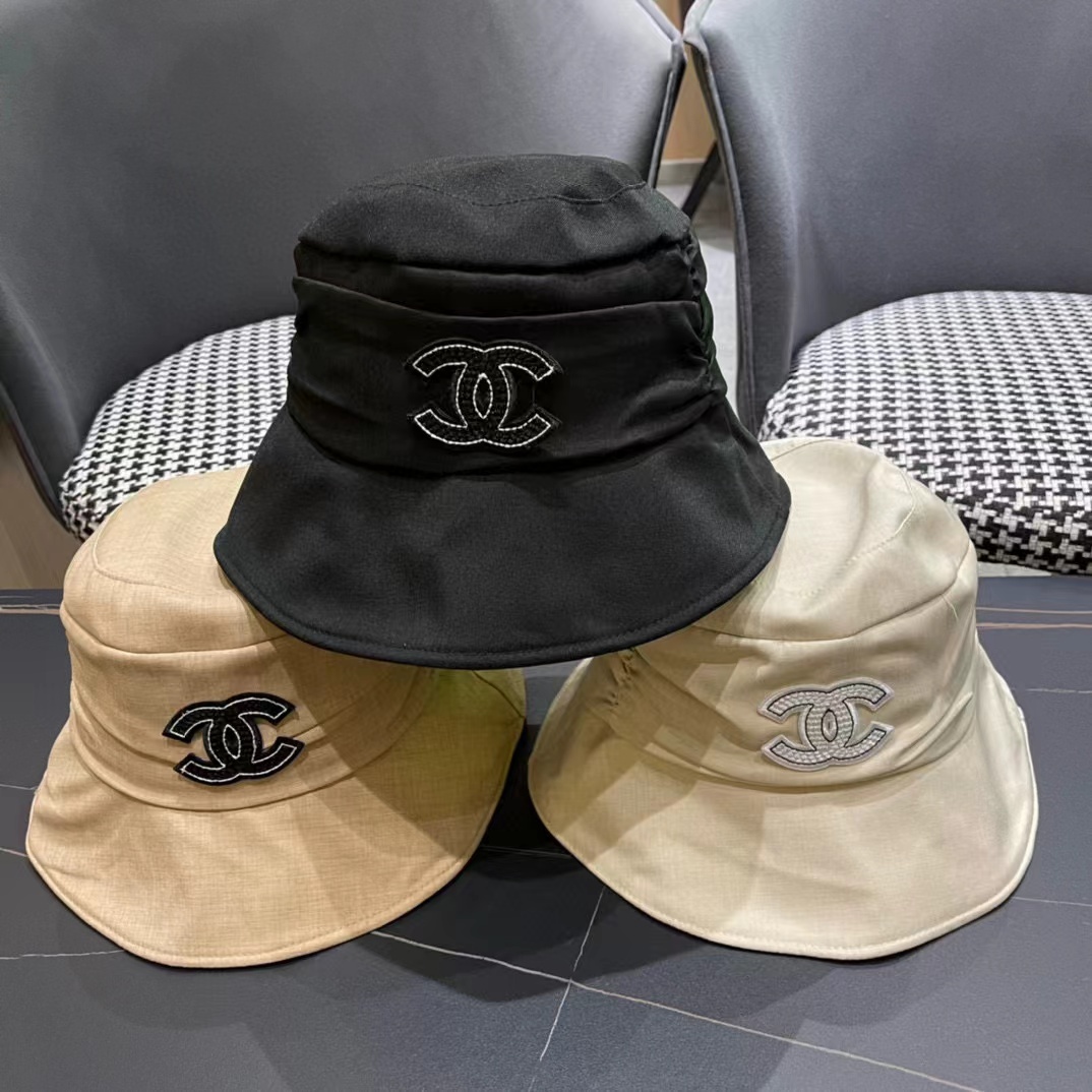 CHANE1 ダブルC ラージロゴ バケットハット【50％割引+送料無料】