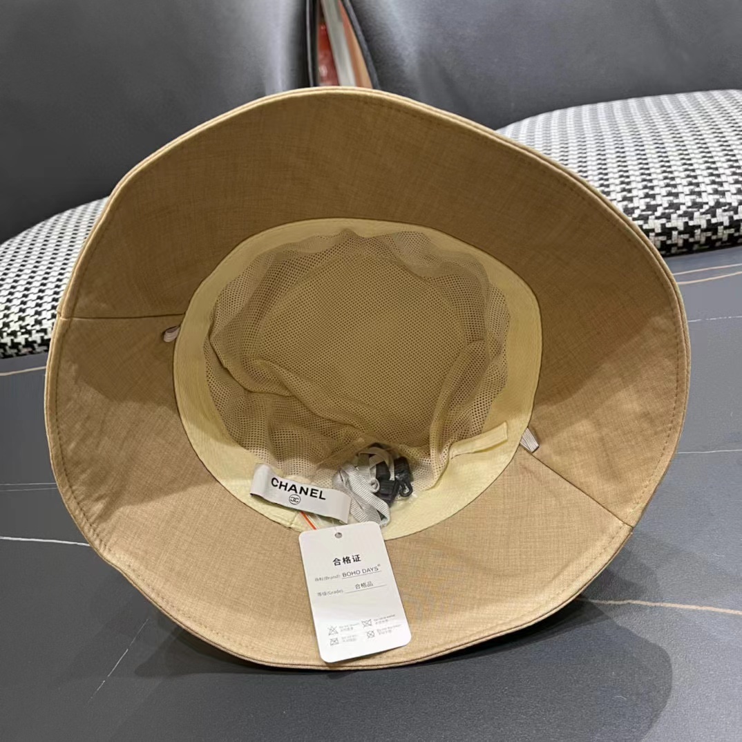 CHANE1 ダブルC ラージロゴ バケットハット【50％割引+送料無料】