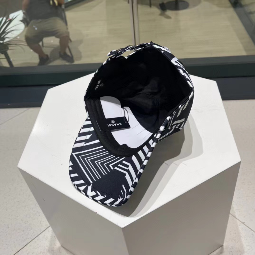 CHANE1 プリント ダブル C ロゴ ベースボール キャップ【50％割引+送料無料】