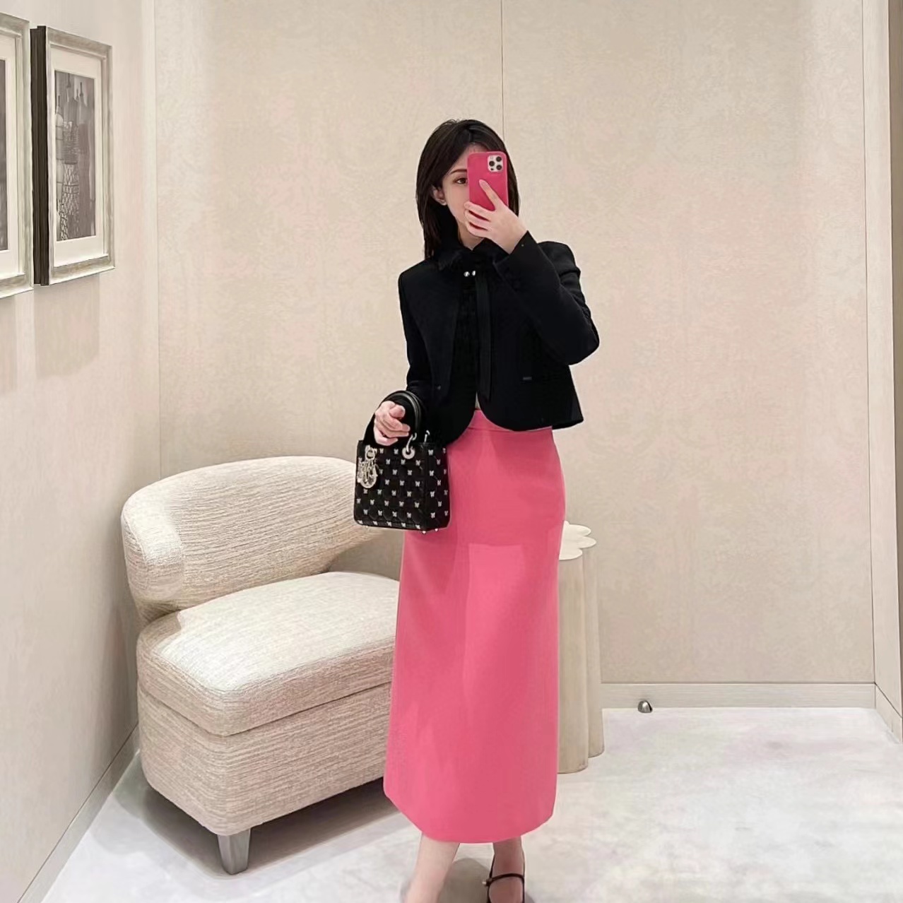 DI0R Lady バタフライハンドバッグ【50％割引+送料無料】