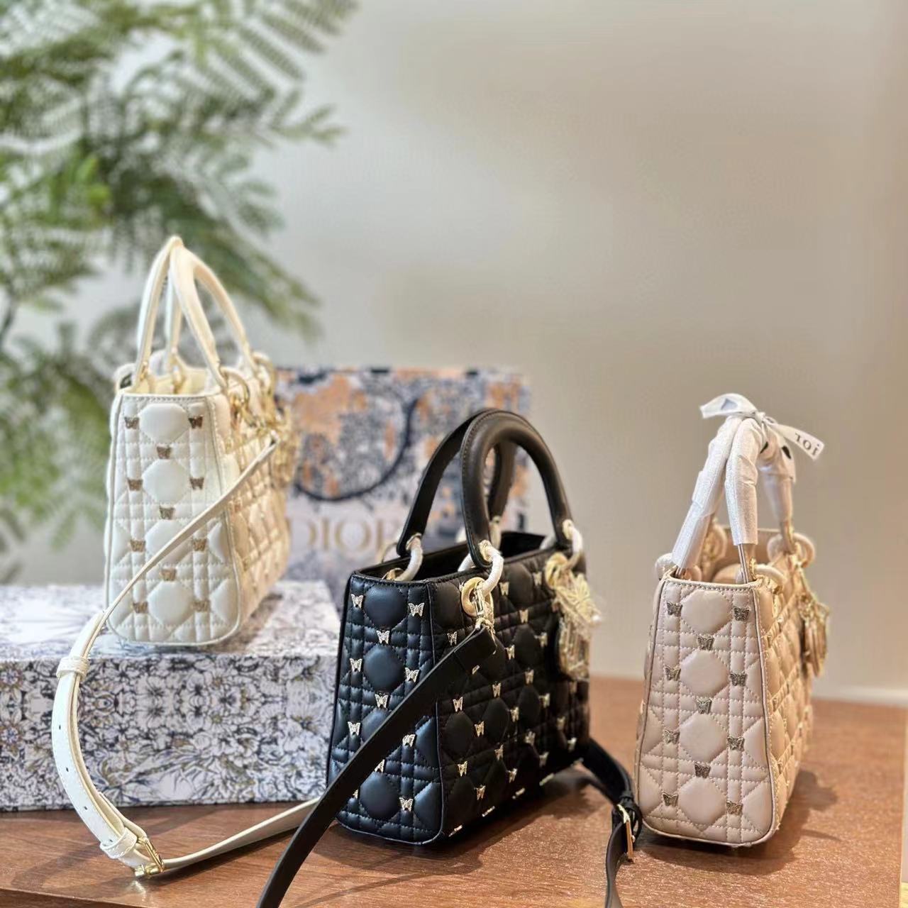 DI0R Lady バタフライハンドバッグ【50％割引+送料無料】