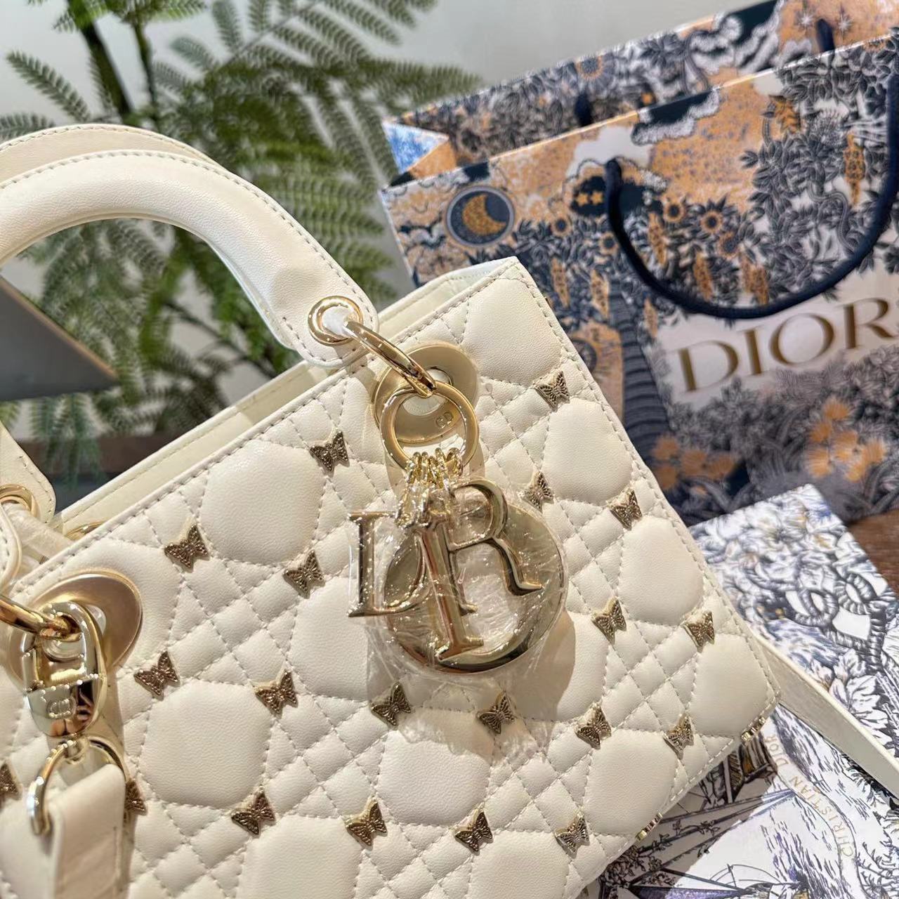 DI0R Lady バタフライハンドバッグ【50％割引+送料無料】