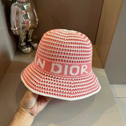 DI0R ストライプニットバケットハット【50％割引+送料無料】
