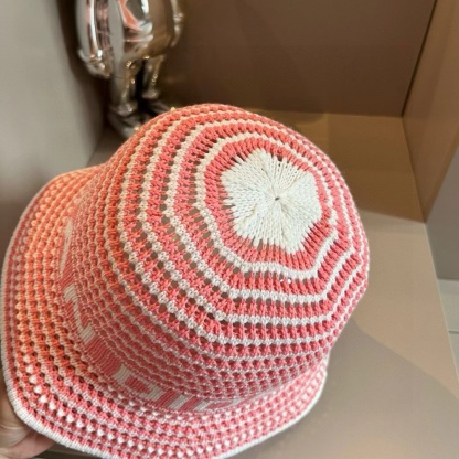 DI0R ストライプニットバケットハット【50％割引+送料無料】