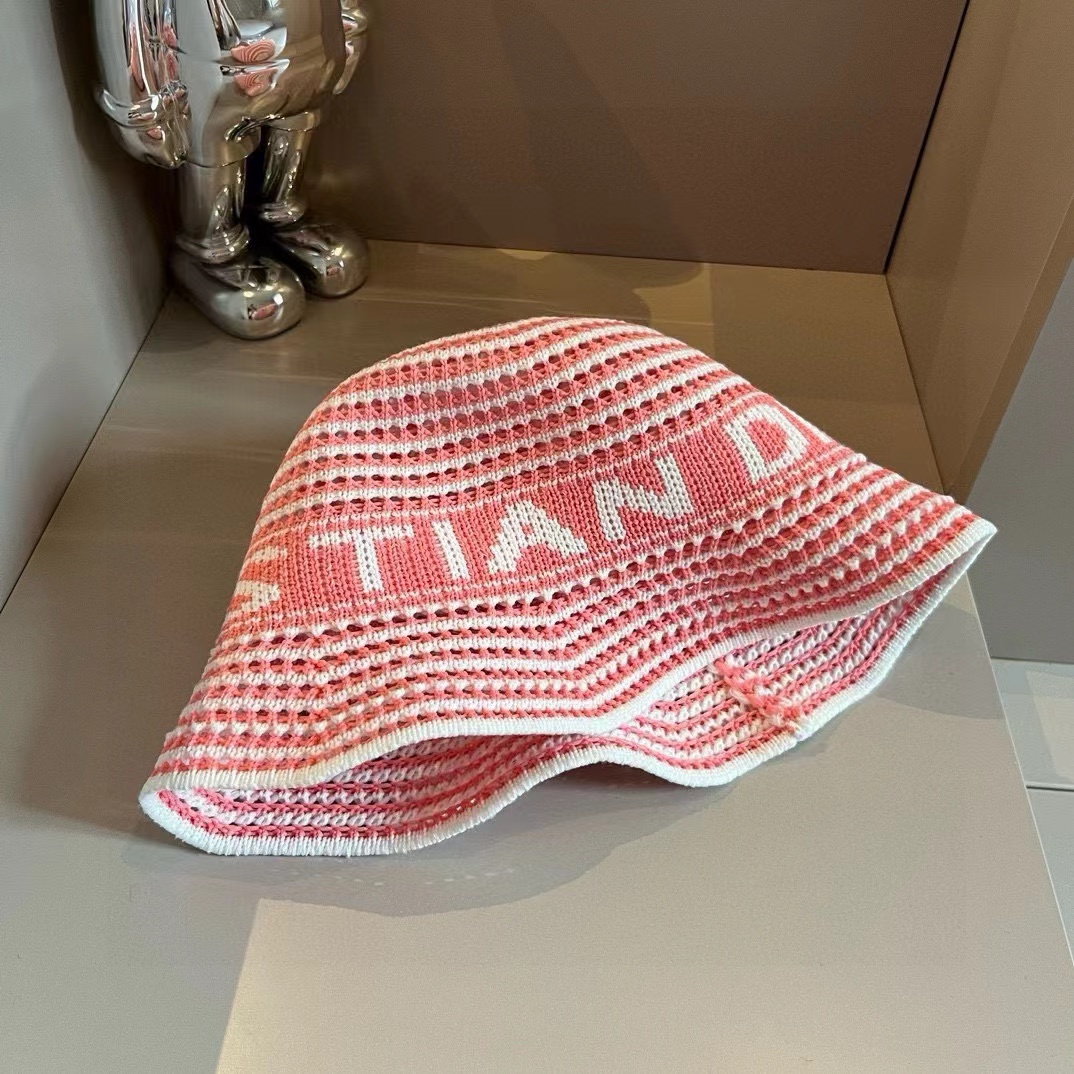 DI0R ストライプニットバケットハット【50％割引+送料無料】
