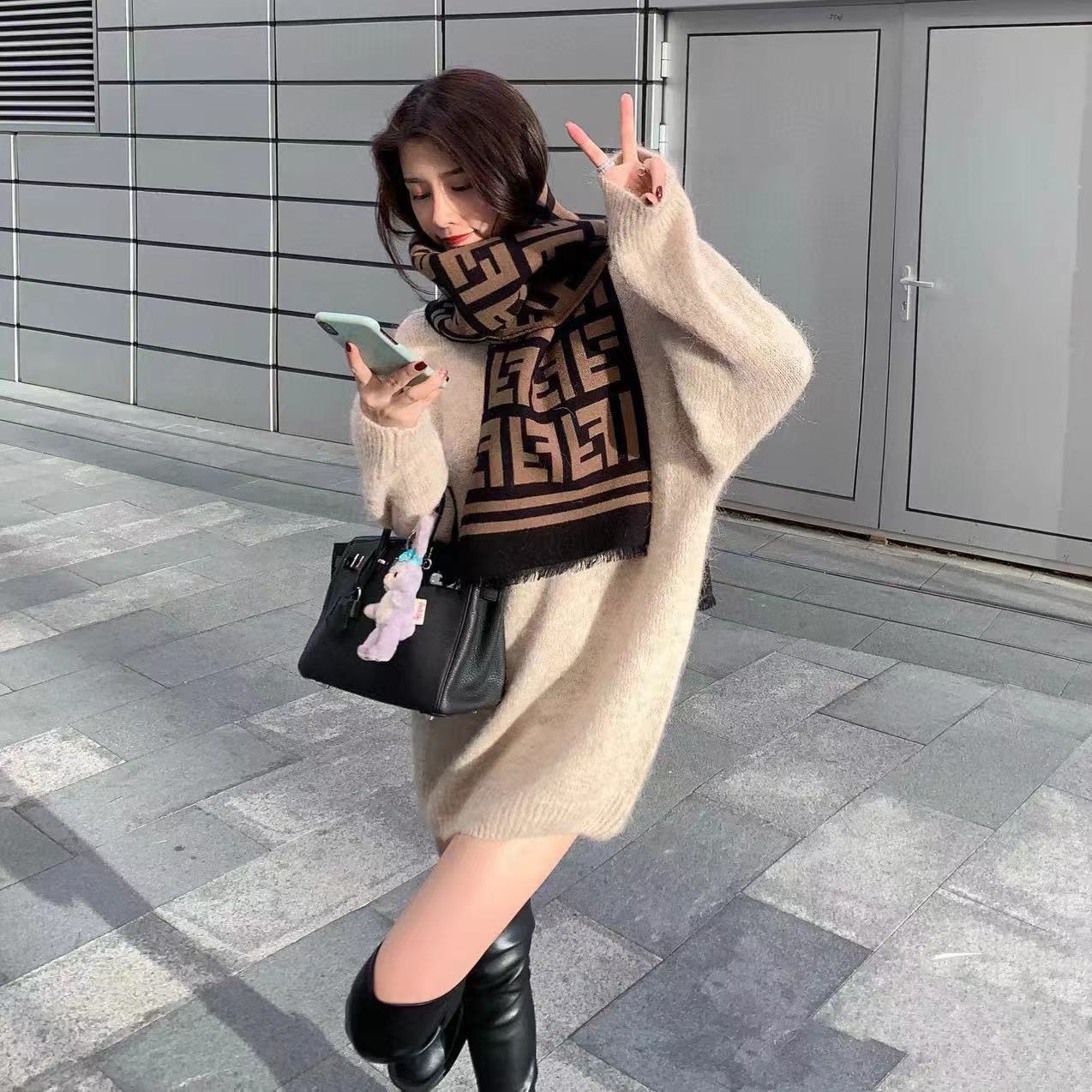 FEND1 FF カシミアスカーフ【50％割引+送料無料】