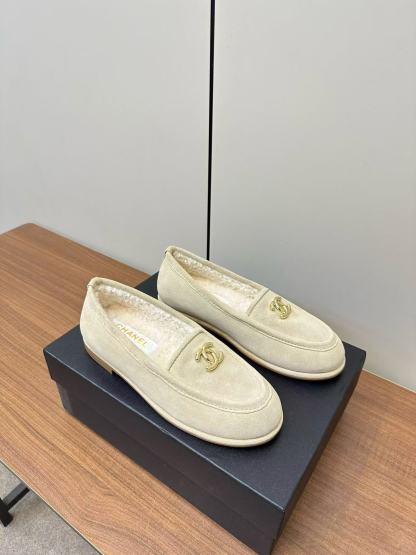 CHANE1 高品質ラムウールローファー【50％割引+送料無料】