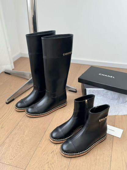 CHANE1 高級牛革チェーンレターシンプルショートブーツ/ブーツ【50％割引+送料無料】