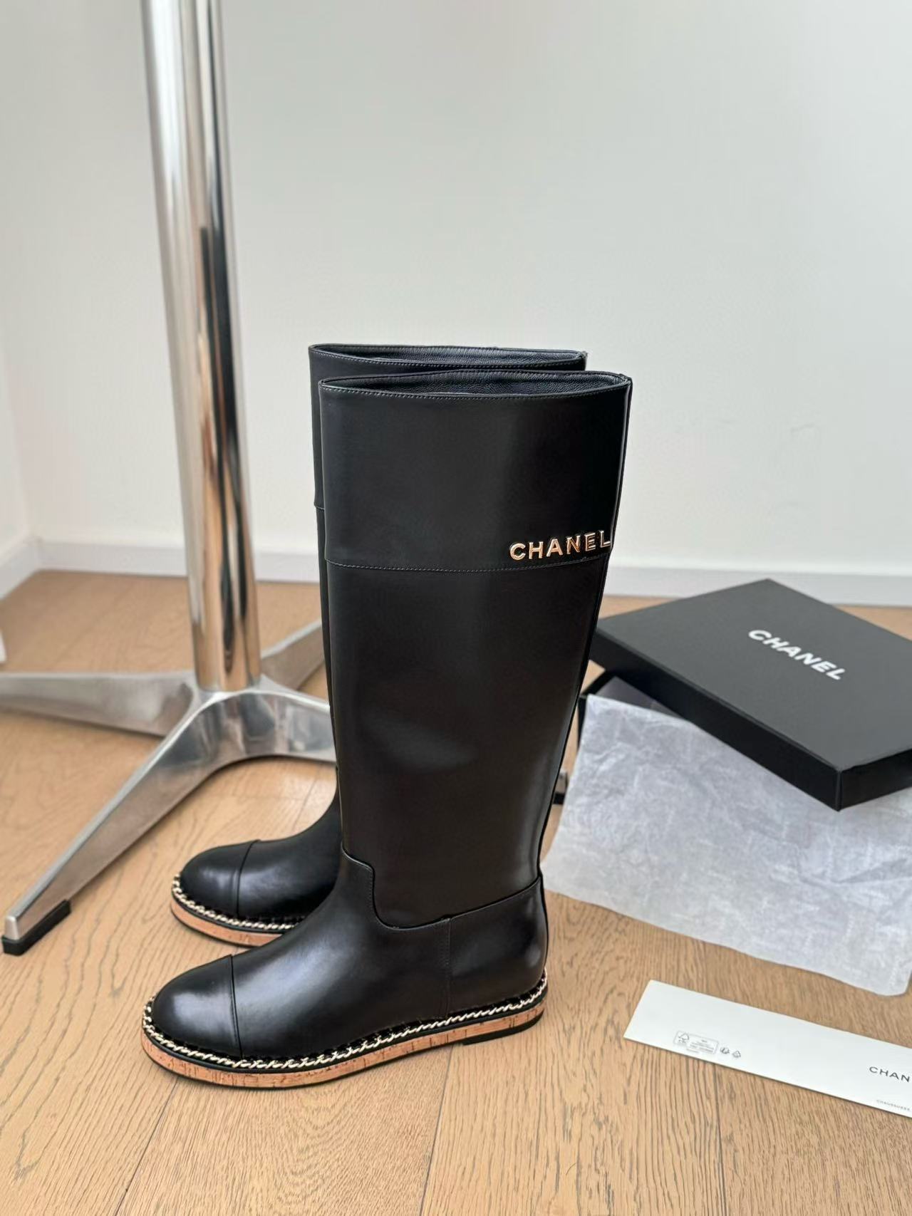 CHANE1 高級牛革チェーンレターシンプルショートブーツ/ブーツ【50％割引+送料無料】