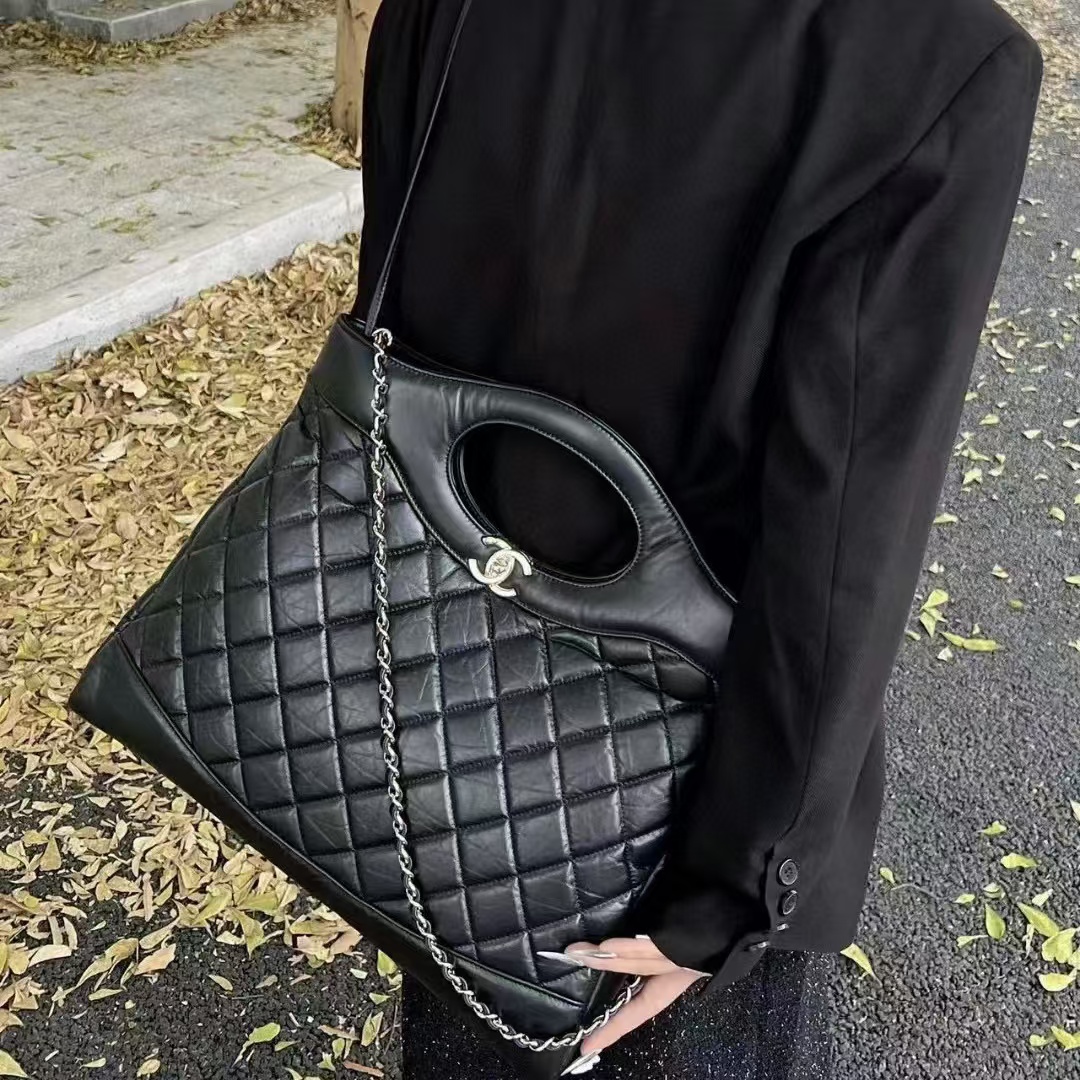 CHANE1 牛革チェーンショッピングバッグ【50％割引+送料無料】