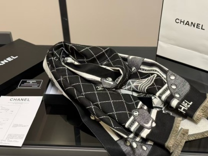 CHANE1 エッフェル塔 カシミア スカーフ【50％割引+送料無料】