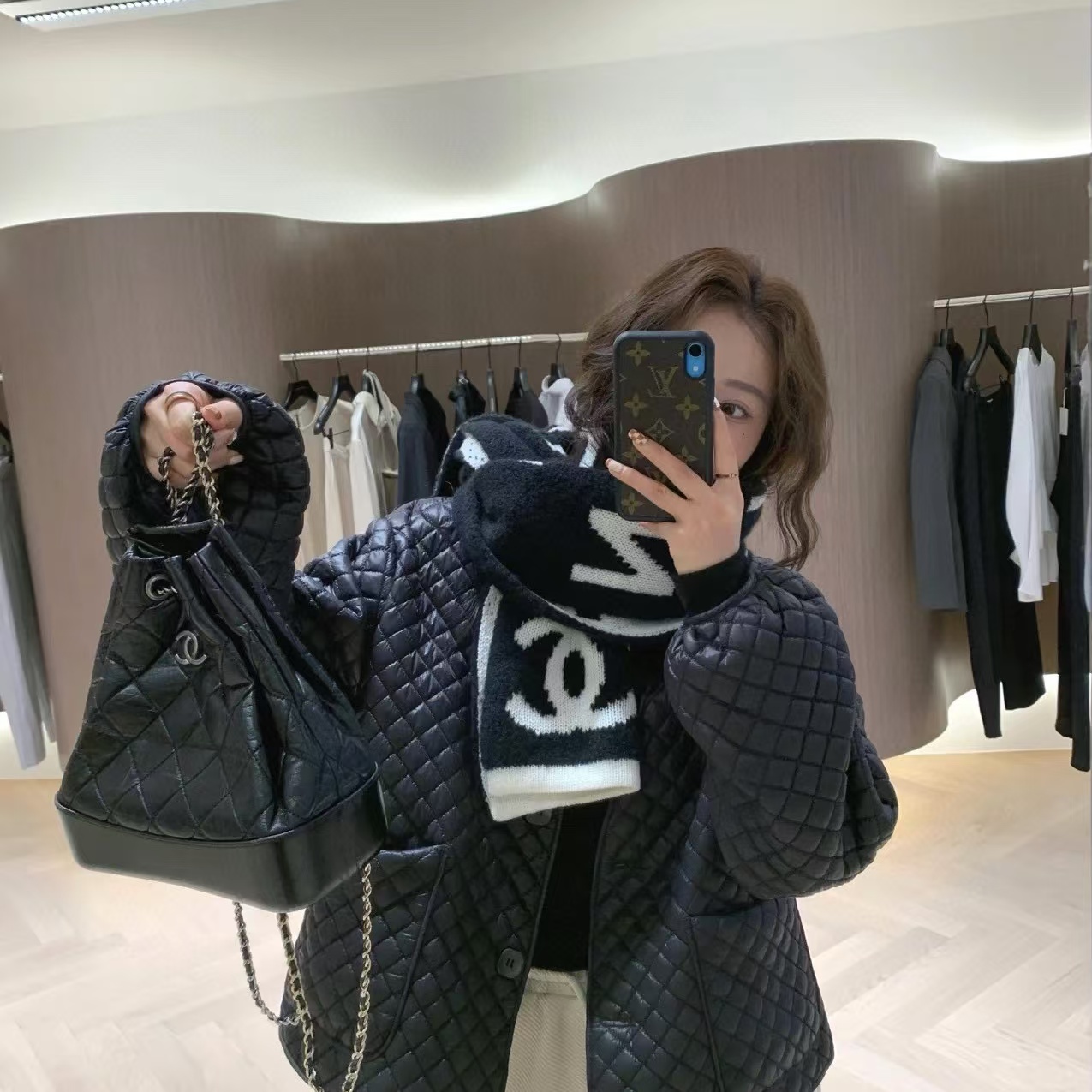 CHANE1レターカシミアスカーフ【50％割引+送料無料】