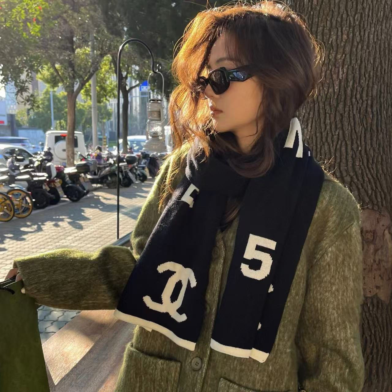 CHANE1レターカシミアスカーフ【50％割引+送料無料】