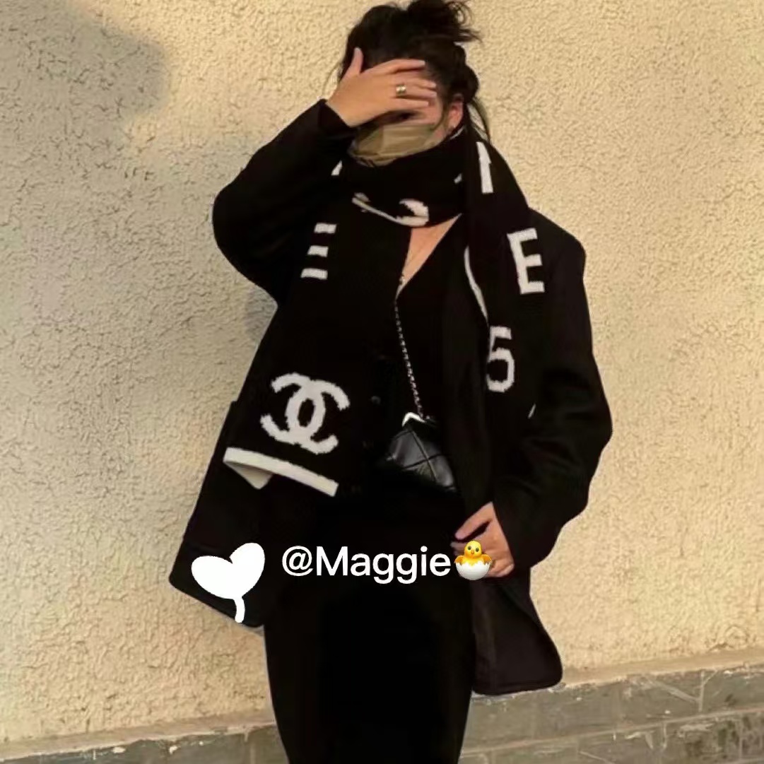 CHANE1レターカシミアスカーフ【50％割引+送料無料】