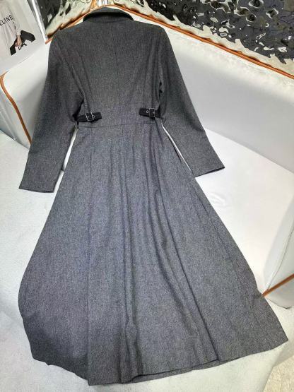 DI0R 高品質ウール ラペルドレス【50％割引+送料無料】