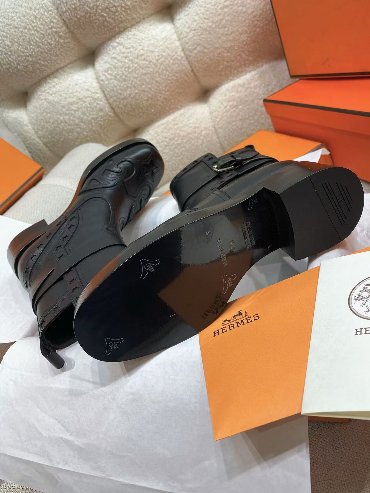 HERME5 刺繍ハイヒール オートバイブーツ【50％割引+送料無料】