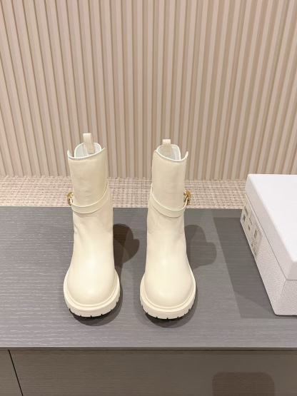 DI0R 高品質 CD 牛革ショートブーツ【50％割引+送料無料】