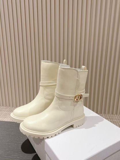 DI0R 高品質 CD 牛革ショートブーツ【50％割引+送料無料】