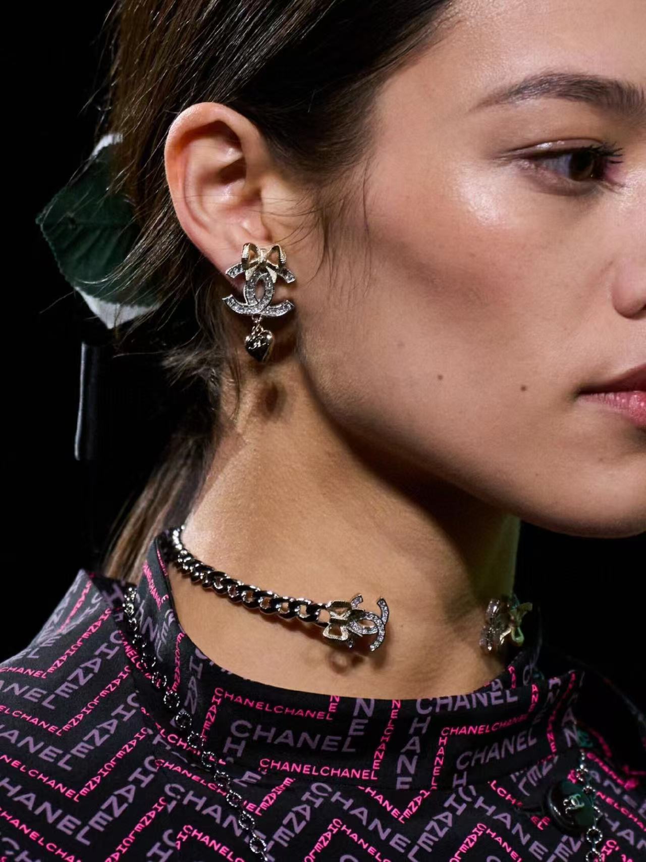 CHANE1 ハートセット ダイヤモンド イヤリング【50％割引+送料無料】