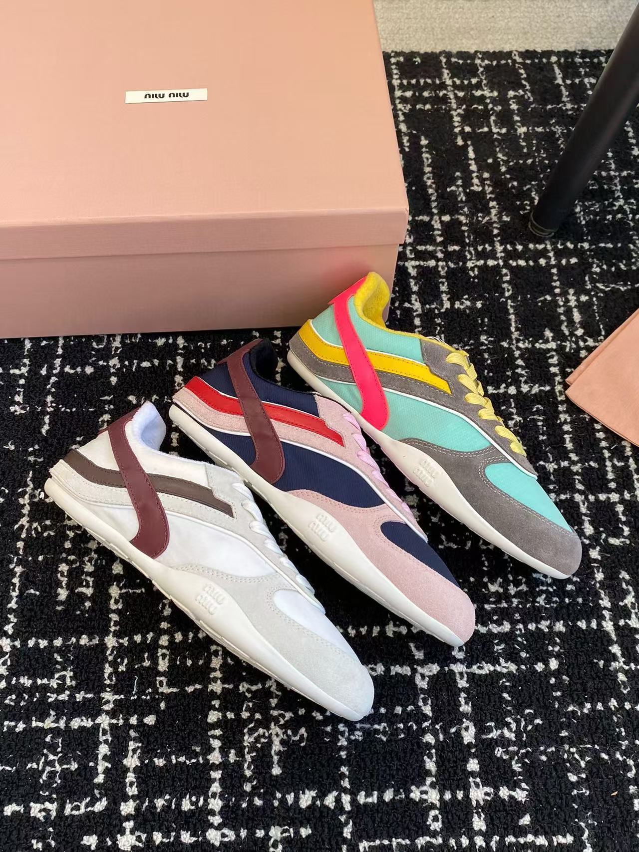 M1UM1U カラフルなレースアップカジュアルシューズ【50％割引+送料無料】