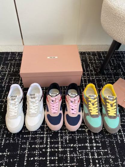 M1UM1U カラフルなレースアップカジュアルシューズ【50％割引+送料無料】